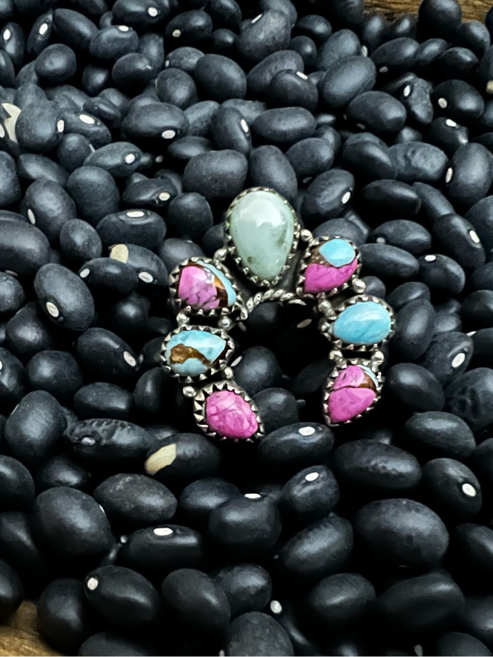 Cotton Candy Sterling Silver Naja Ring